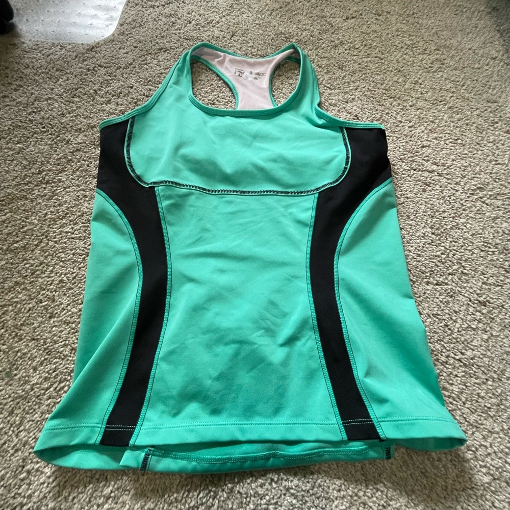 Vintage Mint tank top with built in shelf bra